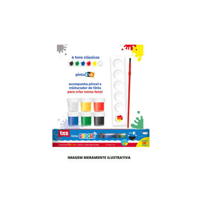 TINTA GUACHE - TRIS - 15ML 6 CORES - CJTO 8PCS